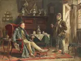 Gerard Portielje, Visiting an old friend, oil on board