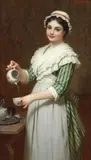 Pierre-Francois, Time for tea, oil on canvas