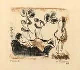 Max Pechstein, Tanz II, 1910, Farblithographie auf Papier