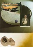 Martin Kippenberger, Ohne Titel (Bitte nicht nach Hause schicken), 1983, Collage und Goldspray auf Papier
