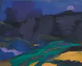 Bernd Zimmer, Zugezogen, 1993, Acryl auf Leinwand