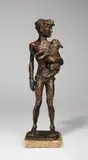 Junge mit Böckchen by Renée Sintenis, 1949, Bronze mit brauner Patina. Höhe 29,6 cm (11 ⅝ in.), sold Nov 2013