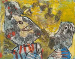 Lucebert, The Highlanders, 1961, Öl auf Leinwand