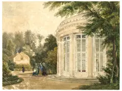 Karl Beckmann, Der Pavillon im Park Bellevue, Berlin, Aquarell auf Papier