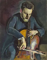 Walter Ruttmann, Cellist, 1913, Öl auf Leinwand