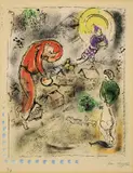 Marc Chagall, Les toits, 1956, Farblithographie auf Arches-Velin