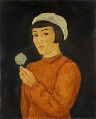 Bruno Voigt, Frau mit Baskenmütze, 1939, Öl auf Pappe