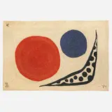 Moon tapestry by Alexander Calder, 1974, hand-woven maguey fiber, sold Nov 2022