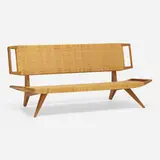 Paul Laszlo, Settee, 1950 / 1962, walnut, cane