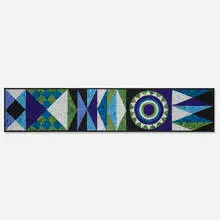 Evelyn and Jerome Ackerman, Pennants mosaic, c. 1958, glass tiles, lacquered wood