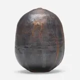 Untitled Closed Form (with rattle) by Toshiko Takaezu, c. 1990, glazed stoneware, sold Nov 2022