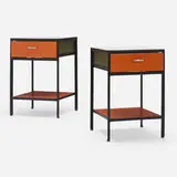 George Nelson & Associates, Steelframe nightstands, model 4053, pair