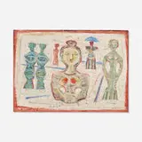 Massimo Campigli, Untitled (Figures), 1960, oil on canvas