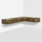 Custom Sculptured Metal wall-shelf/desk by Paul Evans, c. 1975, bronzed resin over wood, sold Nov 2022