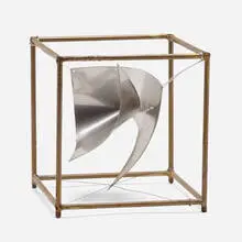 Untitled by Claire Falkenstein, c. 1960, aluminum, welded copper, steel wire, sold Nov 2022