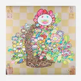 Takashi Murakami, Bouquet in a Basket, 2023-24, offset lithograph in colors