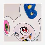 Takashi Murakami, And Then x 6 (White: The Superflat Method, Pink and Blue Ears), 2013, offset lithograph in colors