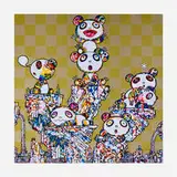 Takashi Murakami, Panda Cubs Pandas, 2019, offset lithograph in colors