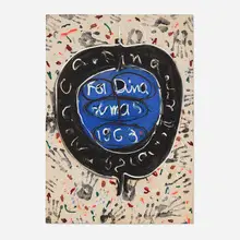 Untitled by Emerson Woelffer, 1963, oil and acrylic on canvas, sold Aug 2026