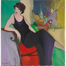 Itzchak Tarkay, Untitled (Seated Woman), Israel