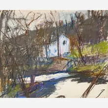 Landscape by Wolf Kahn, Germany/USA, sold Nov 2016