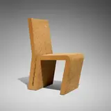 Frank Gehry, Dining chair, c. 1973, laminated cardboard, Masonite