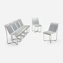 Frank Gehry, Superlight chairs, set of six, 2004, anodized aluminum