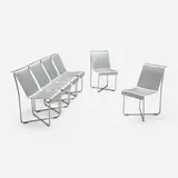 Frank Gehry, Superlight chairs, set of six, 2004, anodized aluminum