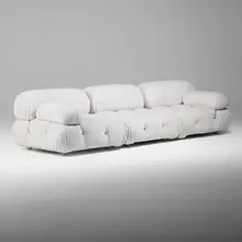Camaleonda modular sofa by Mario Bellini, 1971, Licata 102 upholstery, stainless steel, chrome-plated brass, nylon cord, ash, sold Jul 2026
