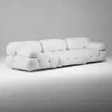 Mario Bellini, Camaleonda modular sofa, 1971, Licata 102 upholstery, stainless steel, chrome-plated brass, nylon cord, ash