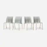 Frank Gehry, Fog chairs, set of four, 1999, enameled aluminum, stainless steel