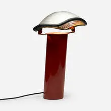 Cini Boeri, Brontes table lamp, 1981, enameled metal, glass, rubber