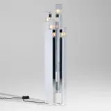 Gaetano Sciolari, Cubic floor lamp, c. 1975, chrome-plated brass, acrylic
