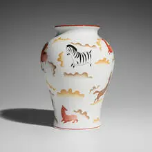 Gio Ponti, Jungle vase, transfer-printed porcelain