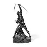 John Bell, large patinated bronze figure of 'The Eagle Slayer', patinated bronze