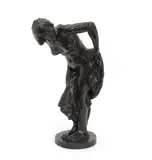 Benno Schotz, patinated bronze figure of a female bather, patinated bronze