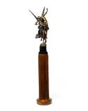 Antonin Mercié, patinated and parcel gilt bronze figure of 'Gloria Victis (Glory to the Vanquished'