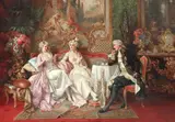 Giuseppe Guidi, An afternoon of leisure, oil on canvas