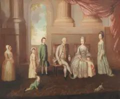 Lewis Vaslet, Portrait of the Danvers family of Bath, oil on canvas