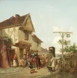 Thomas Smythe, Punch and Judy, oil on canvas