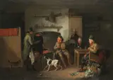 Edmund Bristow, Interior of an inn, oil on canvas