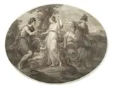 Francesco Bartolozzi R.A., The Judgment of Paris, Engraving after Angelica Kauffman, 1788, on laid
