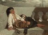 Augustus Edwin Mulready, Tired out, oil on canvas