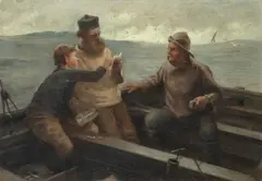 Albert Starling, Out to sea, oil on canvas