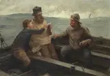 Albert Starling, Out to sea, oil on canvas