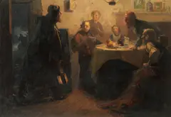 Albert Starling, A stormy night, oil on canvas