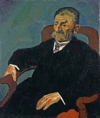Wilhelm Morgner, Bildnis Kaufmann Mundt, 1912, Öl auf Leinwand