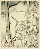 Regierung auf Urlaub by George Grosz, Um 1925, Tuschpinsel und -feder sowie Spritztechnik auf festem, leicht genarbtem Papier, sold Nov 2010
