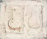 Bram Bogart, Twee Vazen“ (Zwei Vasen), 1952, Mischtechnik auf Leinwand