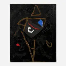 Emerson Woelffer, Untitled, 1987, oil and collage on canvas